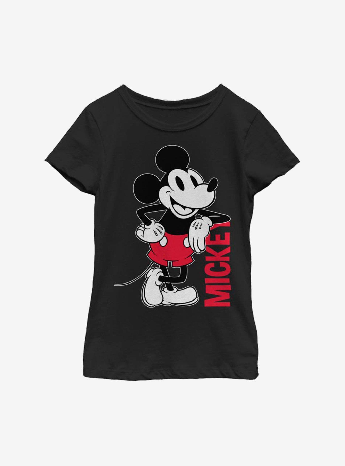 Disney Mickey Mouse Vintage Mickey Youth Girls T-Shirt, BLACK, hi-res