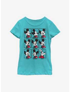 Disney Mickey Mouse The Many Moods Of Mickey Youth Girls T-Shirt, , hi-res