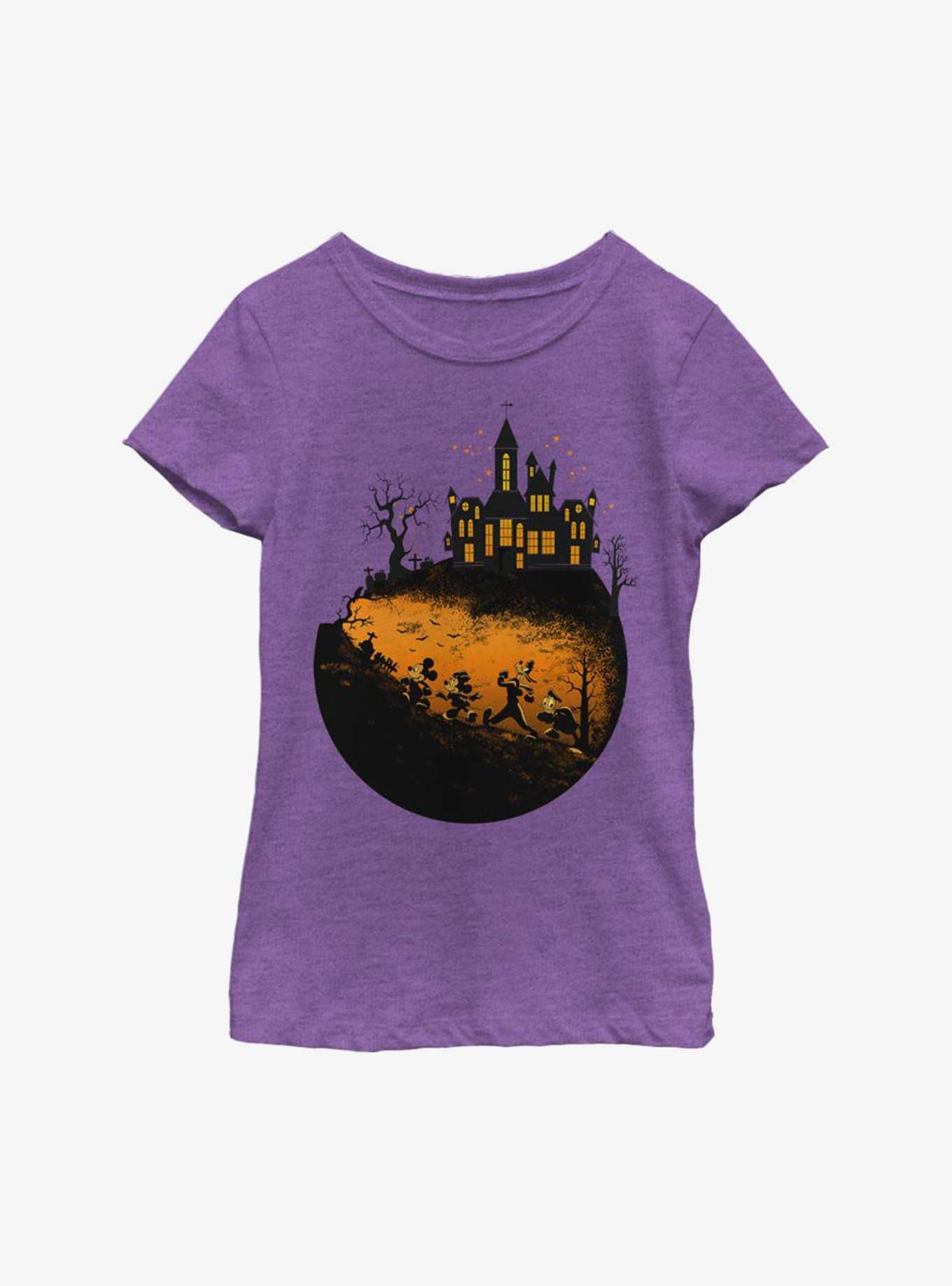 Disney Mickey Mouse Mickey's Haunted Halloween Youth Girls T-Shirt, , hi-res