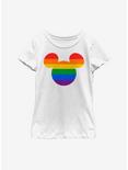 Disney Mickey Mouse Rainbow Ears Youth Girls T-Shirt, WHITE, hi-res