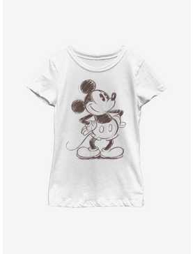 Disney Mickey Mouse Pie Eye Sketch Mickey Youth Girls T-Shirt, , hi-res