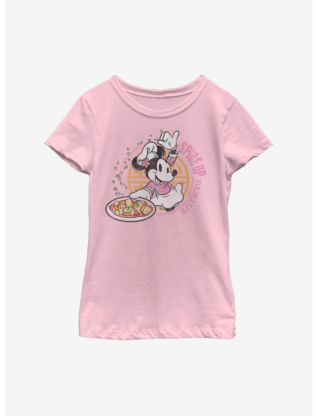 Disney Minnie Mouse Spice Up Your Life Youth Girls T-Shirt, PINK, hi-res