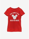 Disney Mickey Mouse Vacation Mode Youth Girls T-Shirt, RED, hi-res