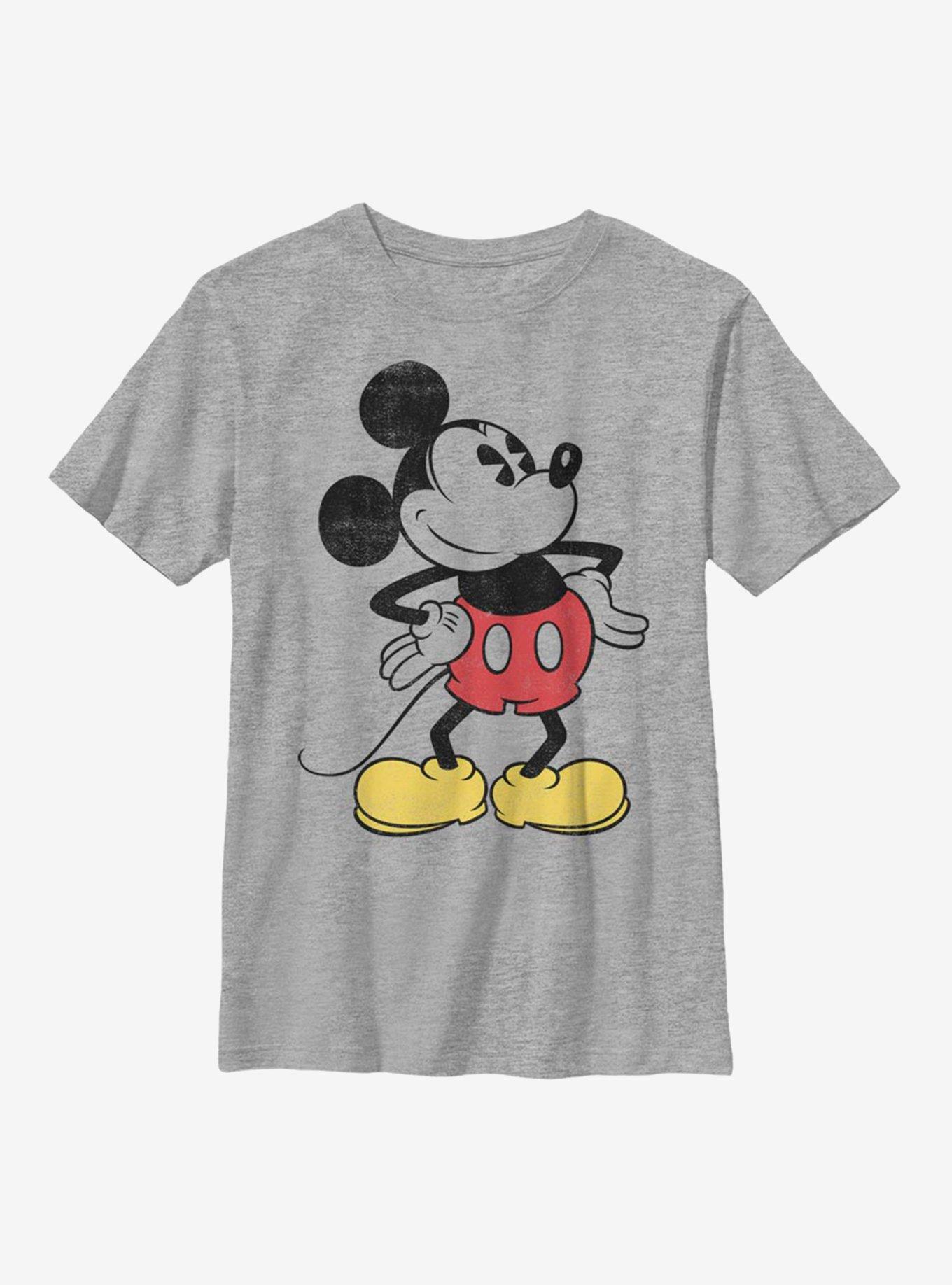 Disney Mickey Mouse Classic Pie Eye Mickey Youth T-Shirt, ATH HTR, hi-res