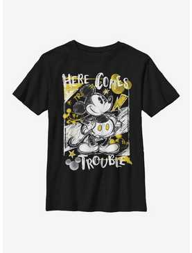 Disney Mickey Mouse Here Comes Trouble Youth T-Shirt, , hi-res