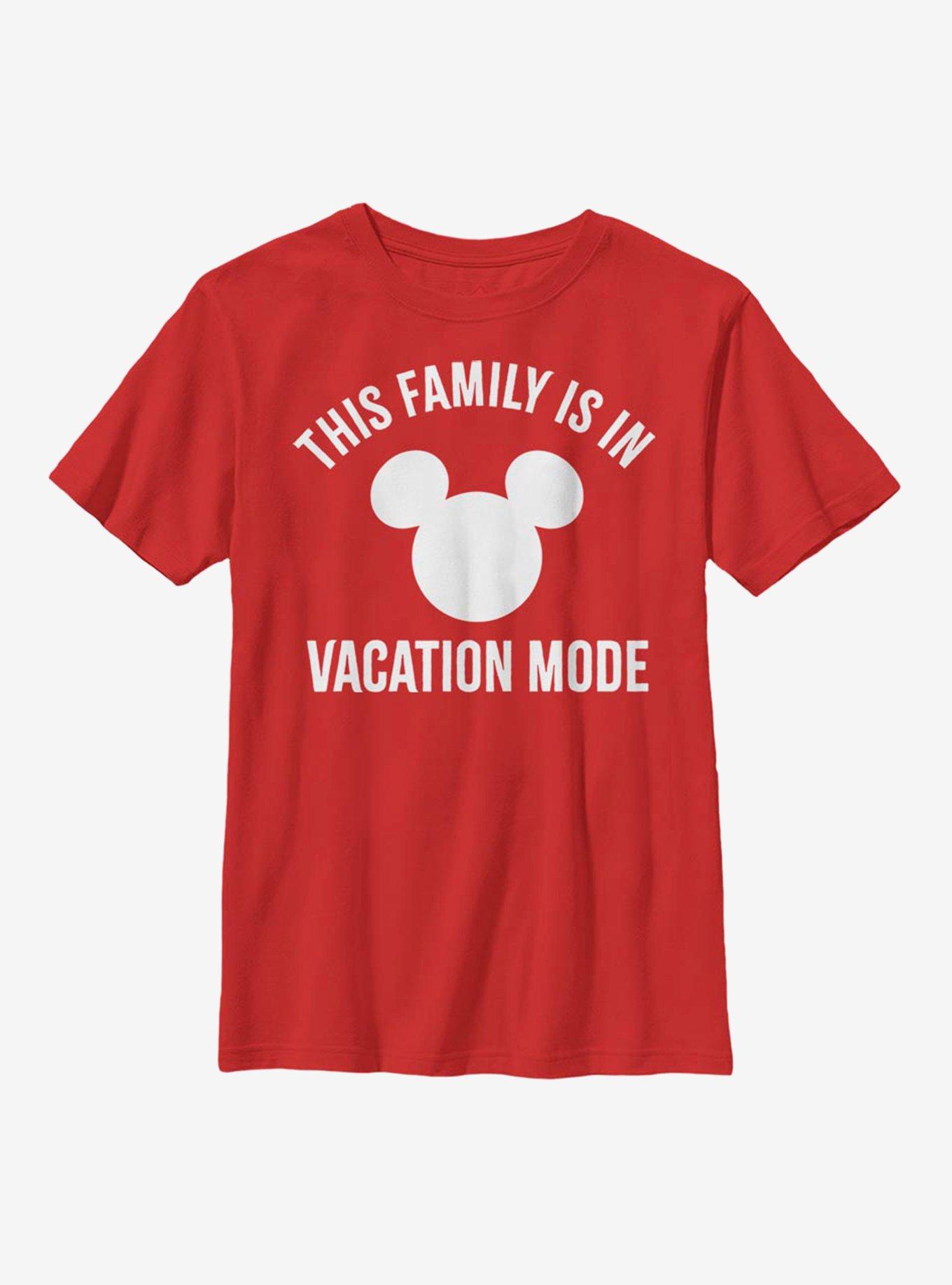 Disney Mickey Mouse Vacation Mode Youth T-Shirt - RED | BoxLunch