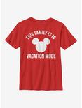 Disney Mickey Mouse Vacation Mode Youth T-Shirt, RED, hi-res