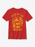 Disney Mickey Mouse Year Of The Mouse Youth T-Shirt, RED, hi-res