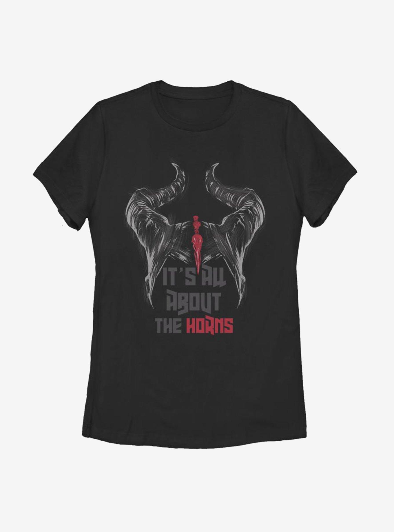 Disney Maleficent: Mistress Of Evil It's All About The Horns Womens T-Shirt, BLACK, hi-res