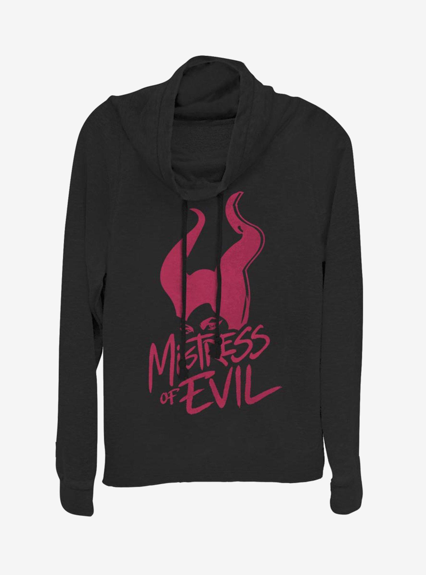 Disney Maleficent: Mistress Of Evil Stamp Cowlneck Long-Sleeve Womens Top, , hi-res