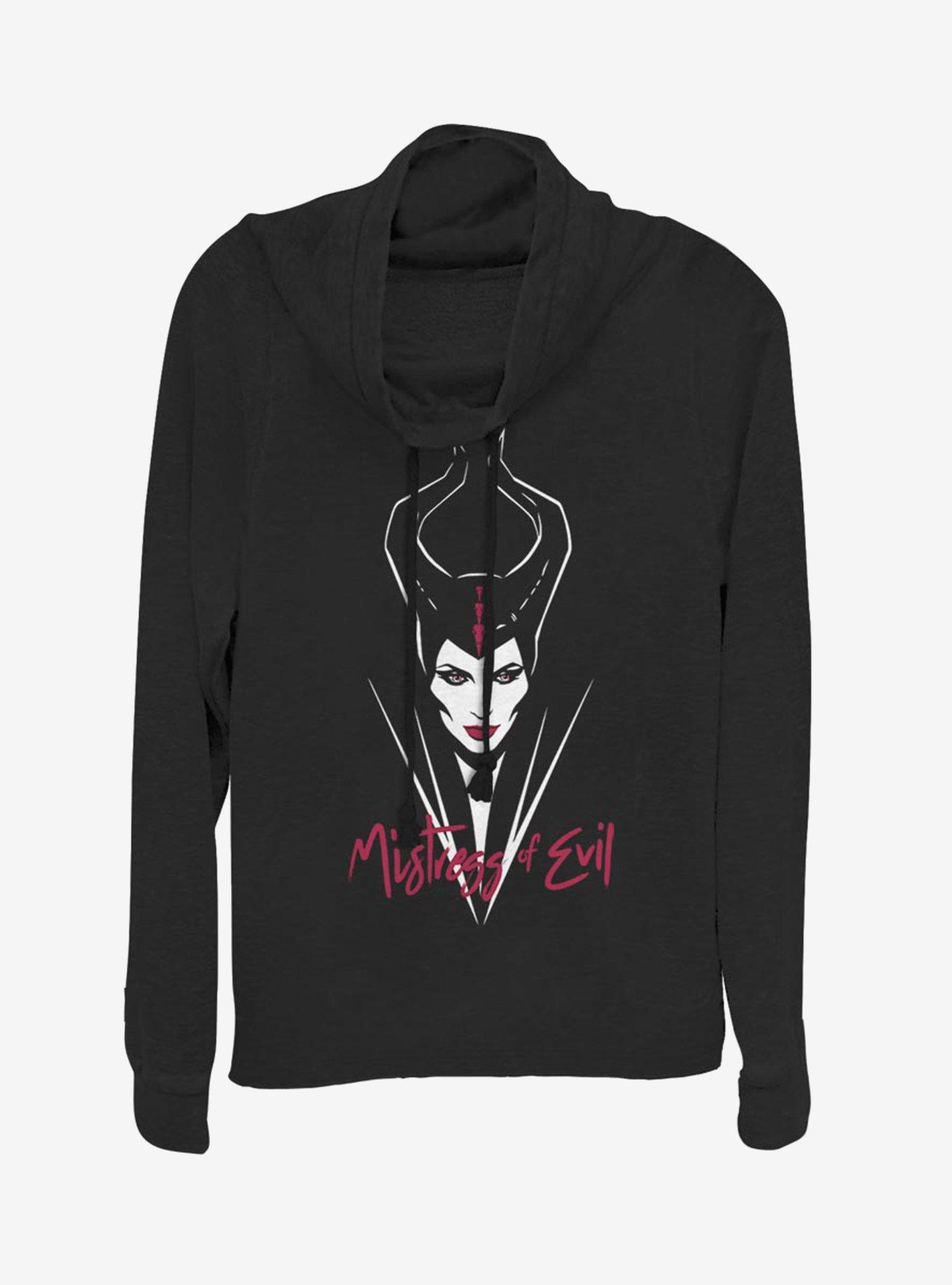 Disney Maleficent: Mistress Of Evil Smirk Cowlneck Long-Sleeve Womens Top, , hi-res