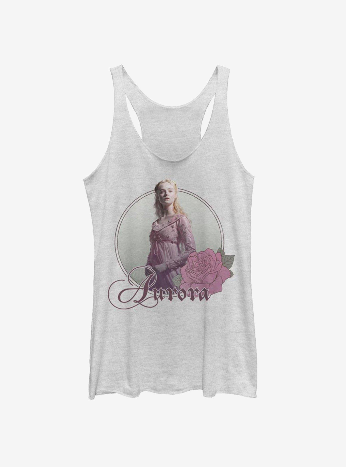 Disney Maleficent: Mistress Of Evil Aurora Rose Womens Tank Top, WHITE HTR, hi-res