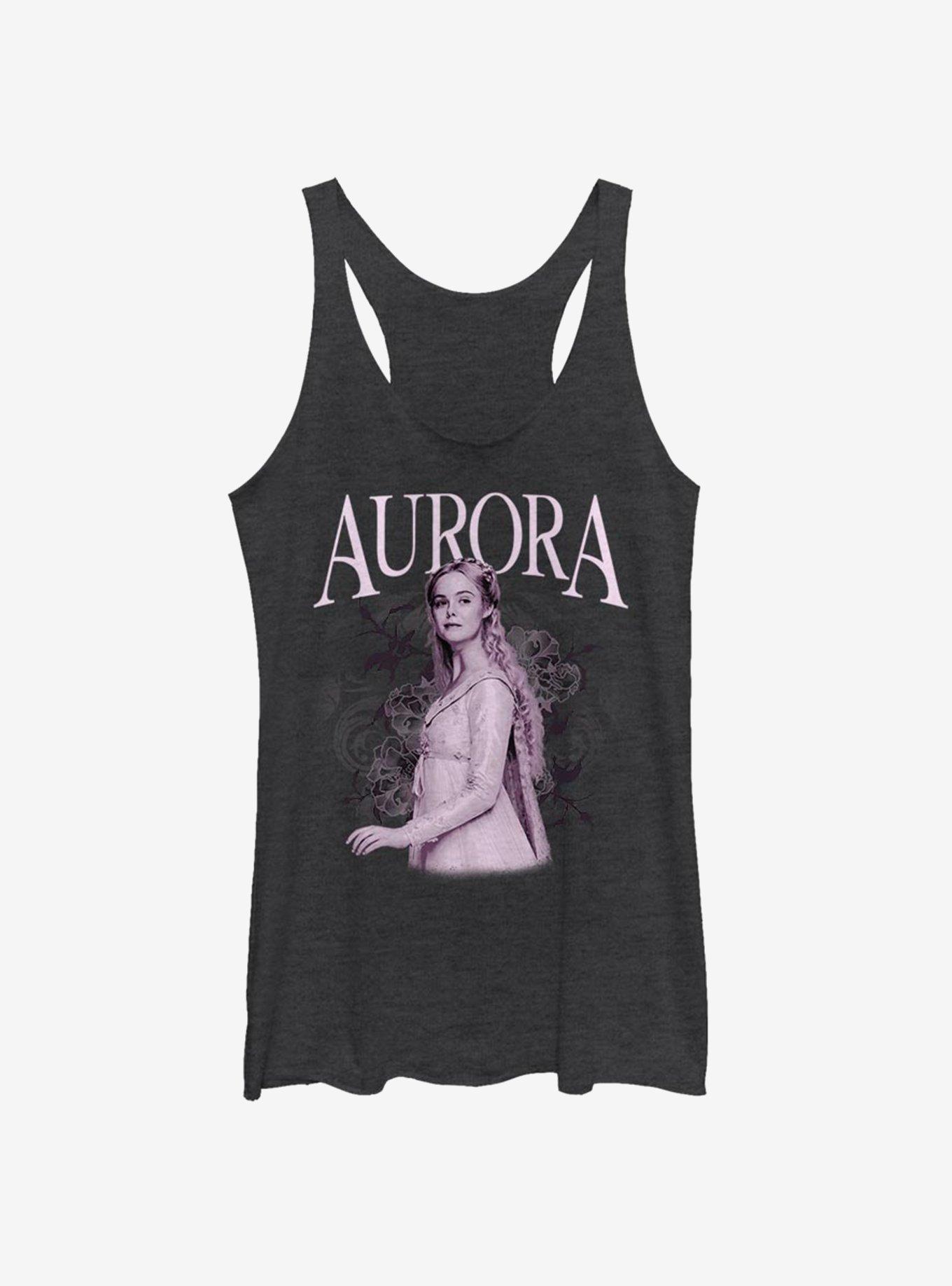 Disney Maleficent: Mistress Of Evil Aurora Womens Tank Top, BLK HTR, hi-res