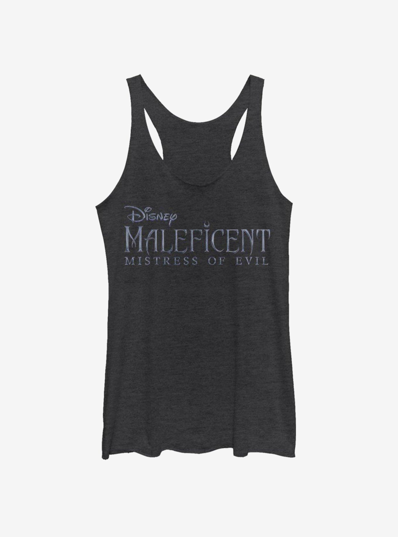 Disney Maleficent: Mistress Of Evil Movie Logo Womens Tank Top, BLK HTR, hi-res