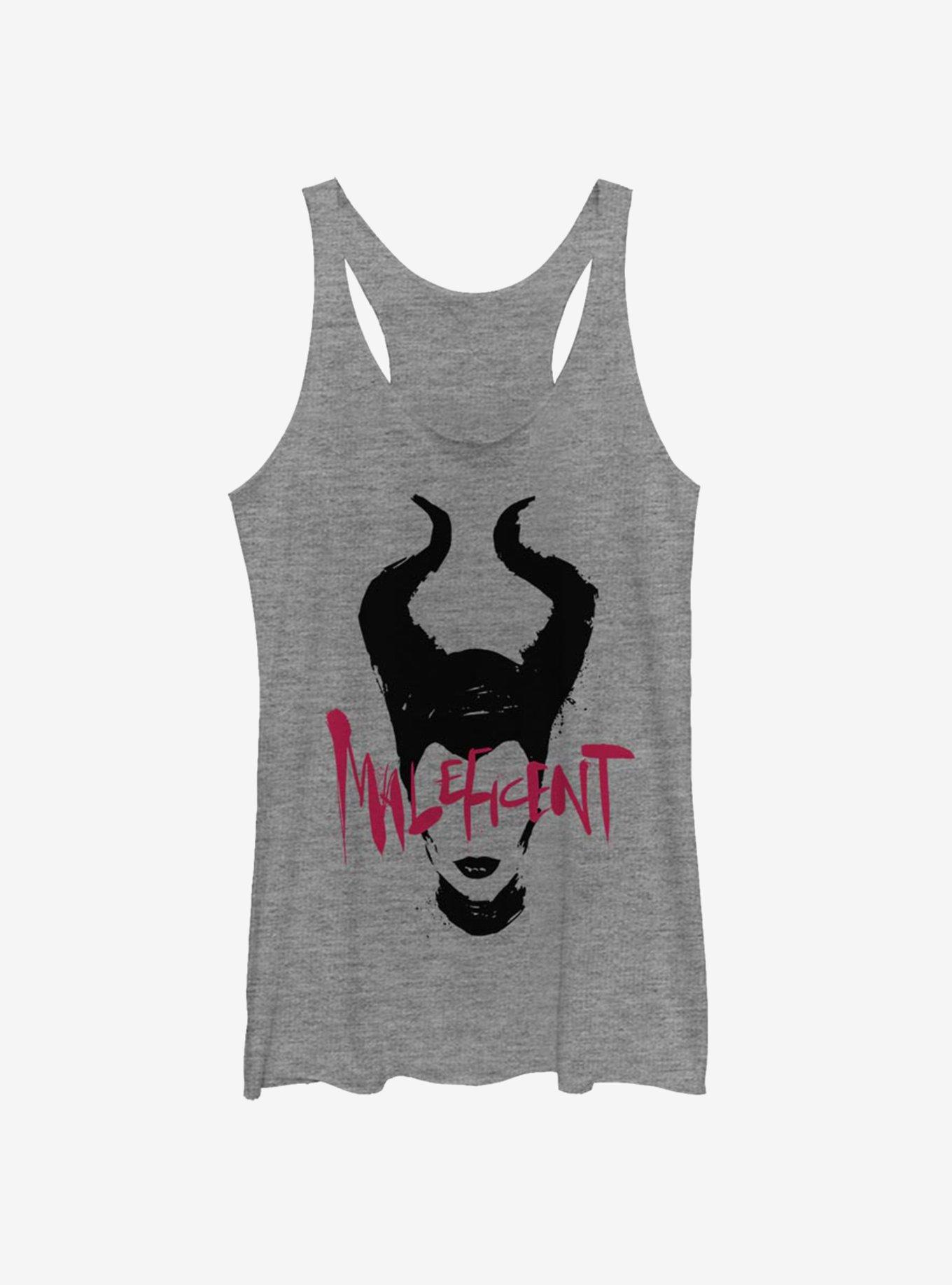 Disney Maleficent: Mistress Of Evil Paint Silhouette Womens Tank Top, GRAY HTR, hi-res