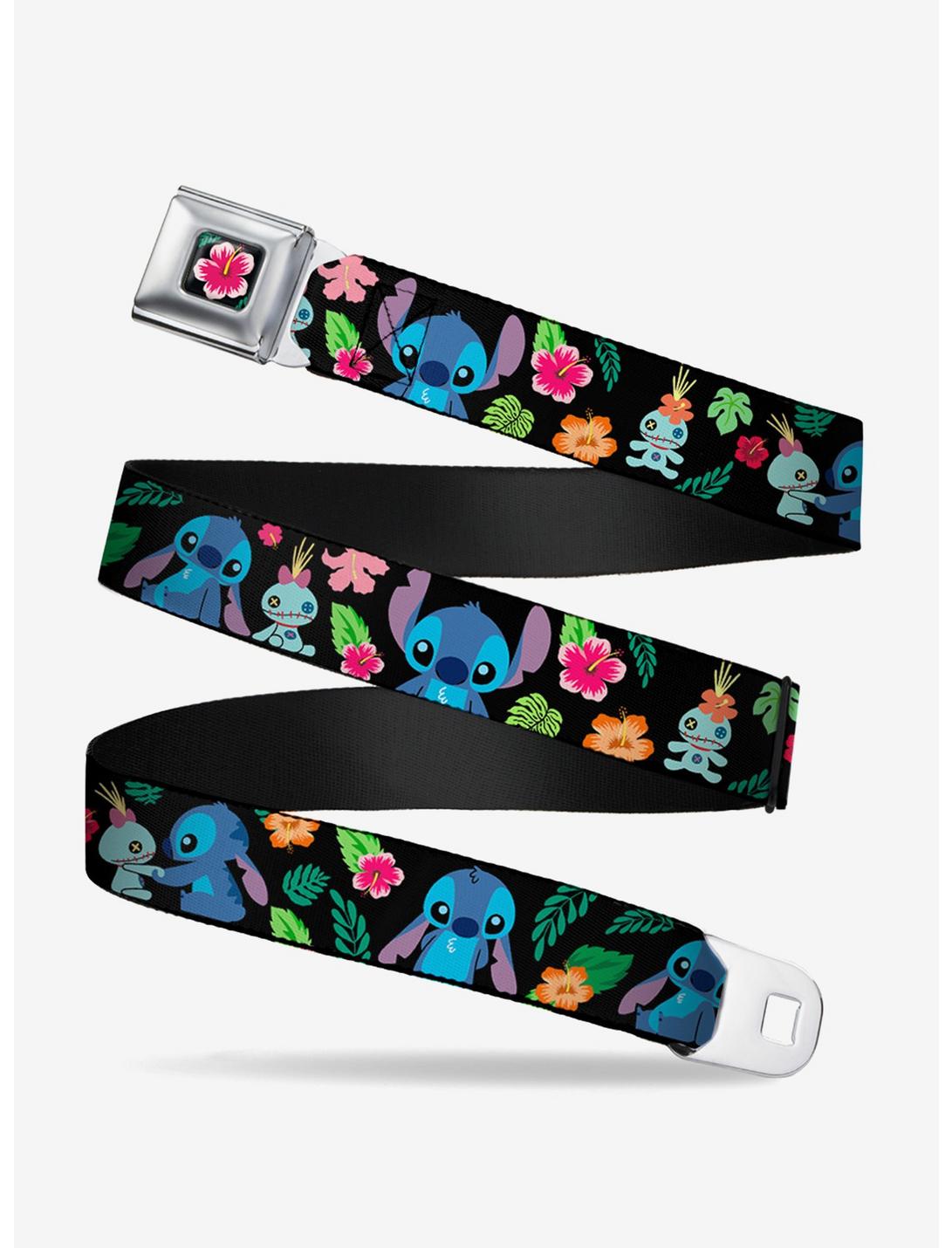 Disney Lilo & Stitch Stitch Scrump Poses Tropical Flora Youth Seatbelt Belt, , hi-res