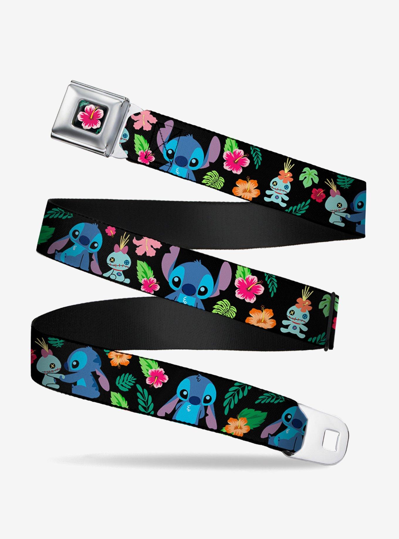 Disney Lilo & Stitch Stitch Scrump Poses Tropical Flora Youth Seatbelt Belt, , hi-res