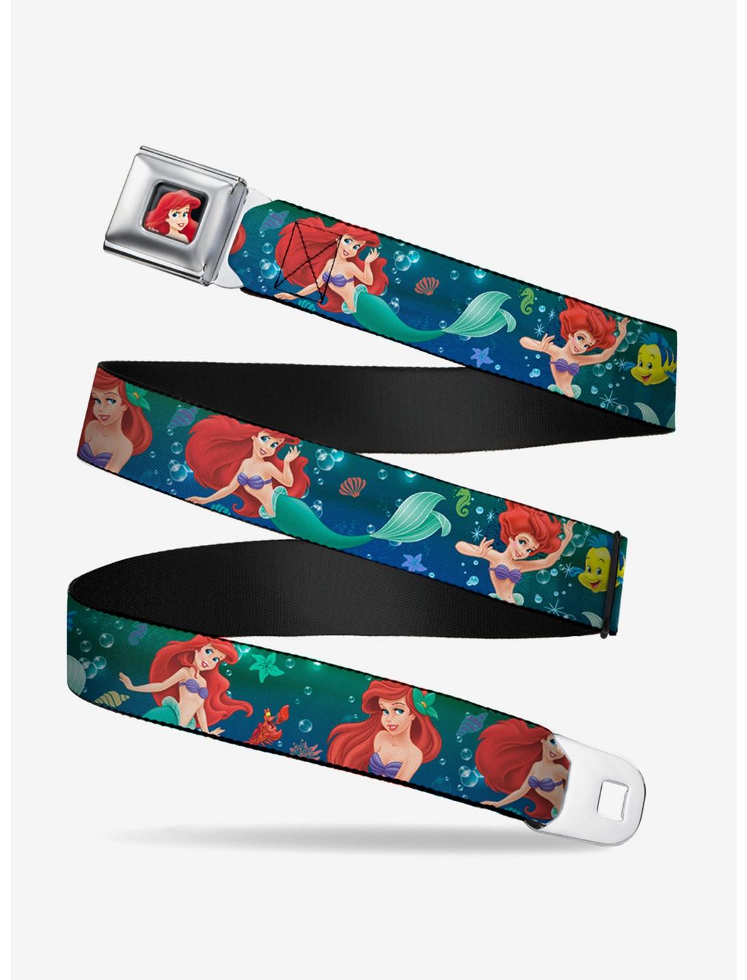 Disney The Little Mermaid Ariel Poses Flounder Youth Seatbelt Belt, , hi-res