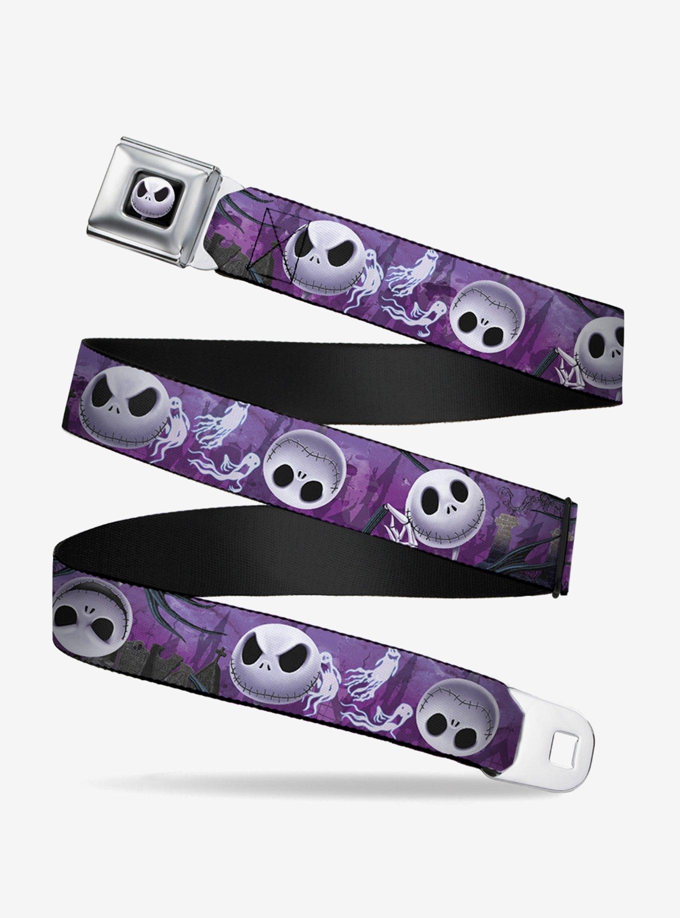 Disney The Nightmare Before Christmas Jack Expressions Ghosts In Cemetery Youth Seatbelt Belt, , hi-res