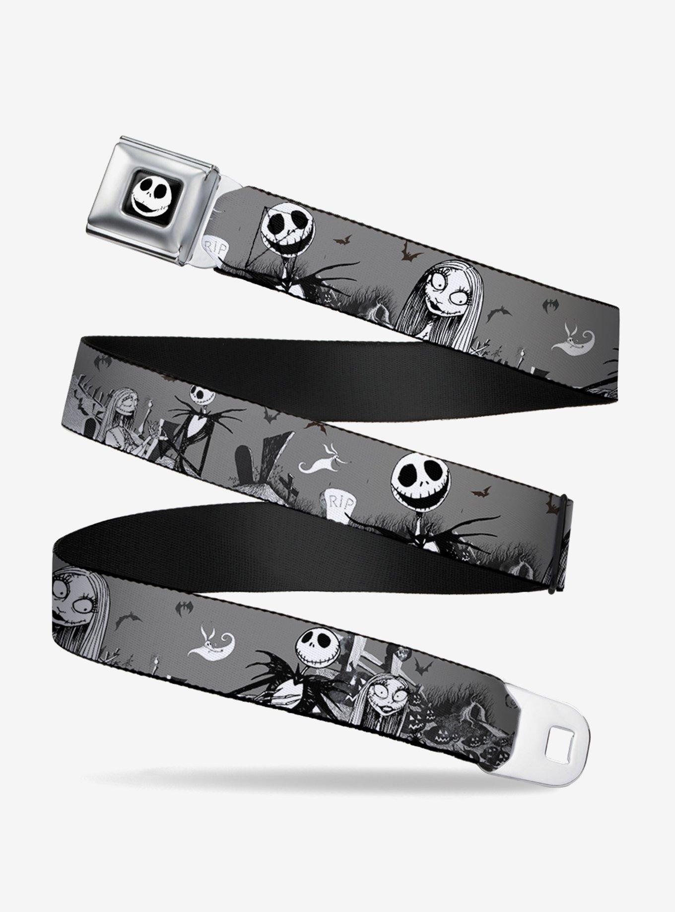 Disney The Nightmare Before Christmas Jack Sally Cemetery Scene Youth Seatbelt Belt