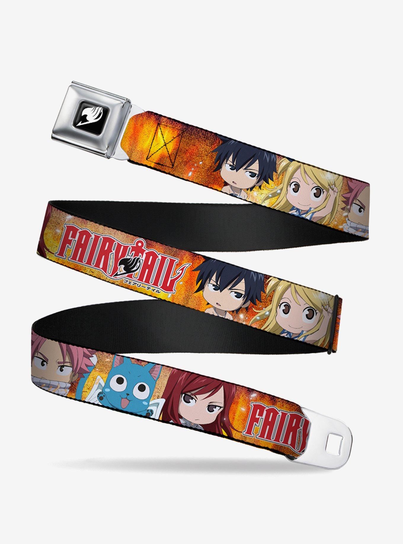 Fairy Tail 5 Chibi Characters Faces Youth Seatbelt Belt, , hi-res
