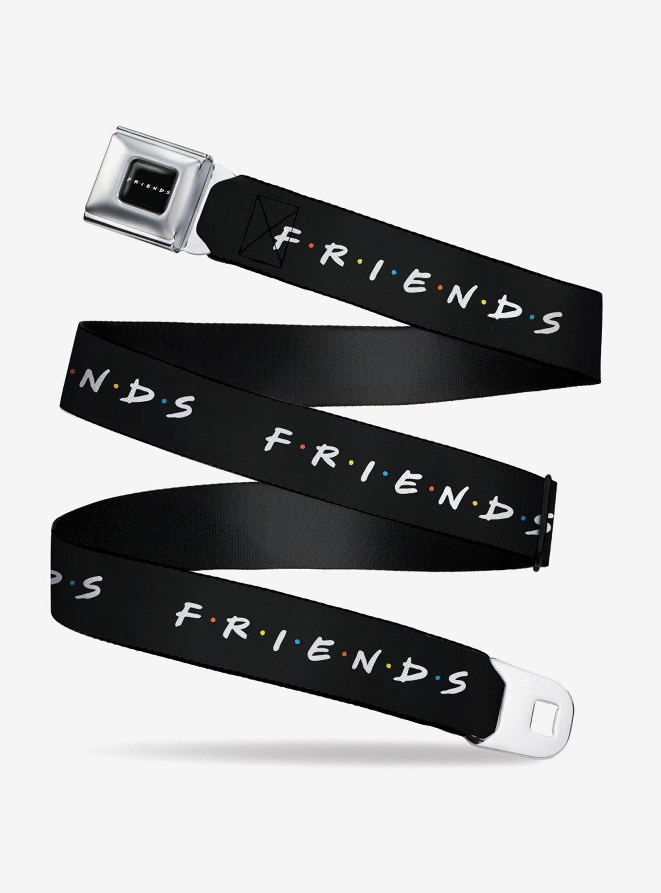 Friends Logo Black White Multi Color Youth Seatbelt Belt, , hi-res