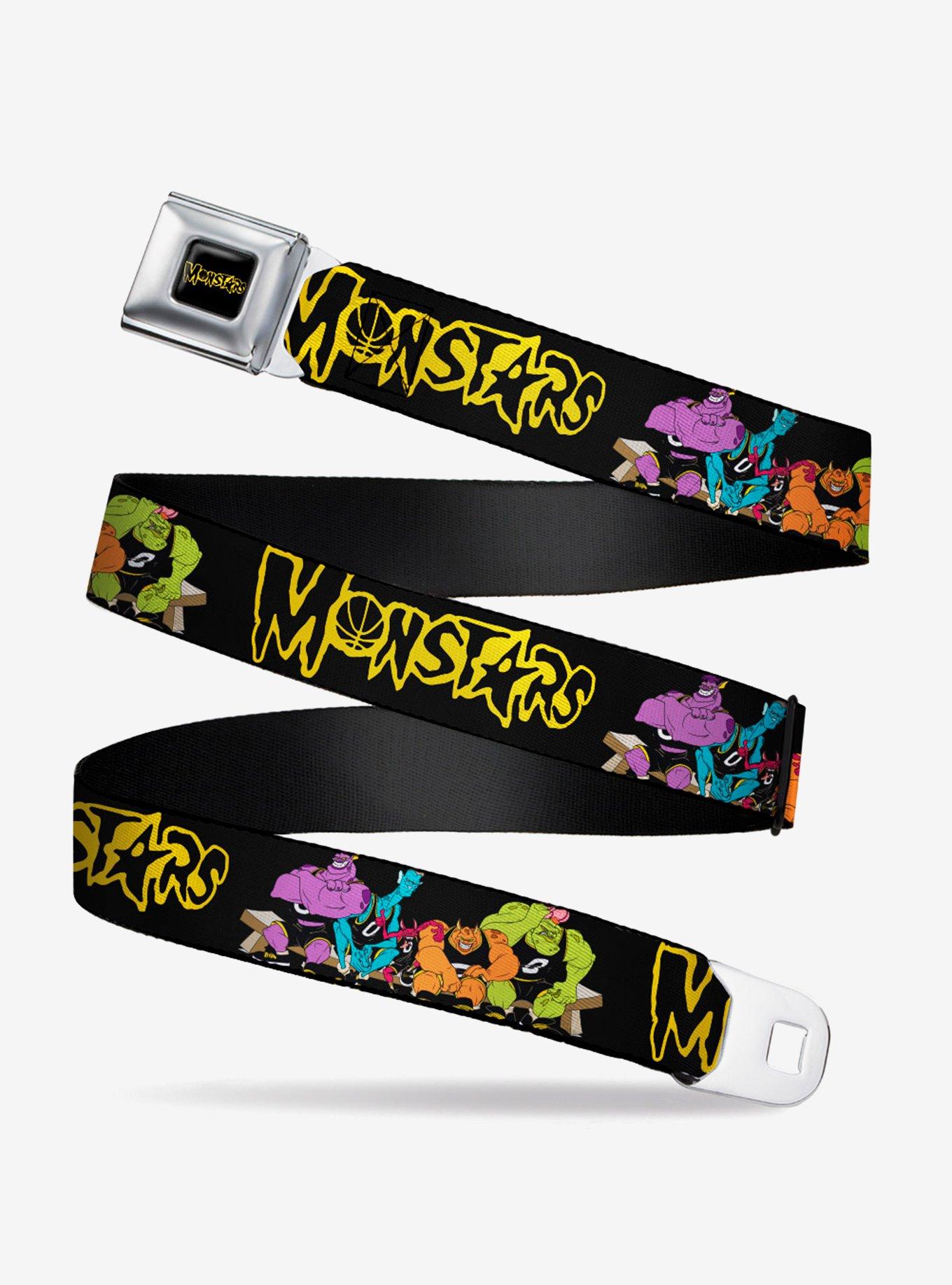 Space Jam Monstars Logo 5 Character Group Pose Youth Seatbelt Belt, , hi-res