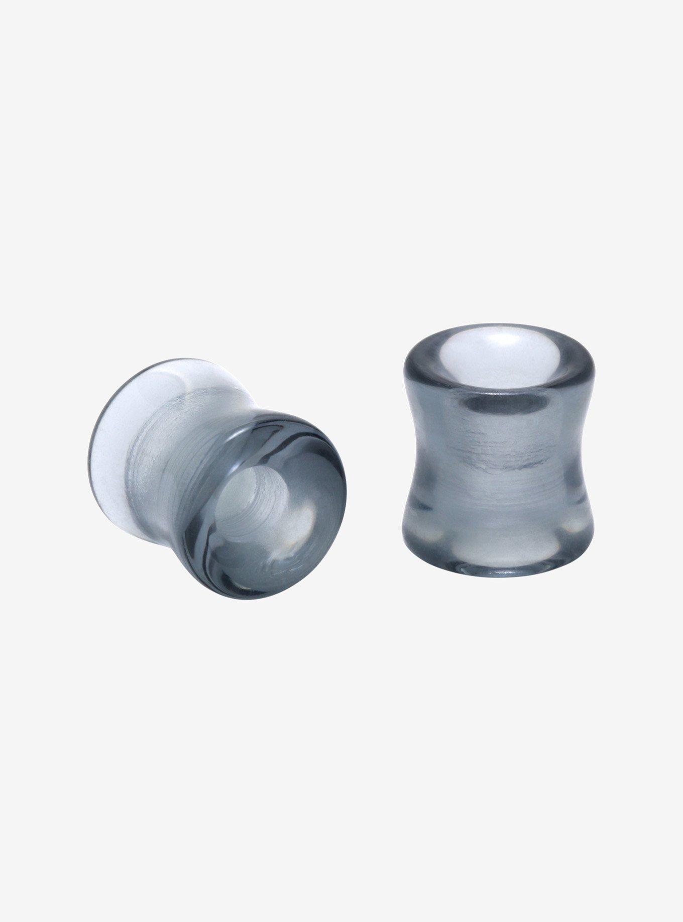 Glass Grey Tunnel Plug 2 Pack, MULTI, hi-res