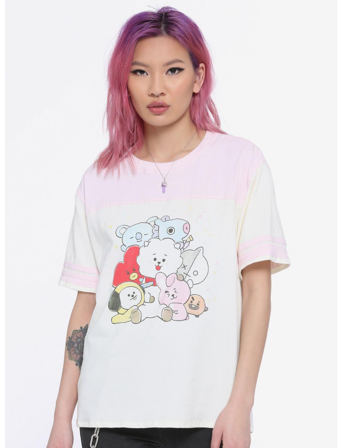 BT21 Pastel Party Girls Athletic T-Shirt, MULTI, hi-res