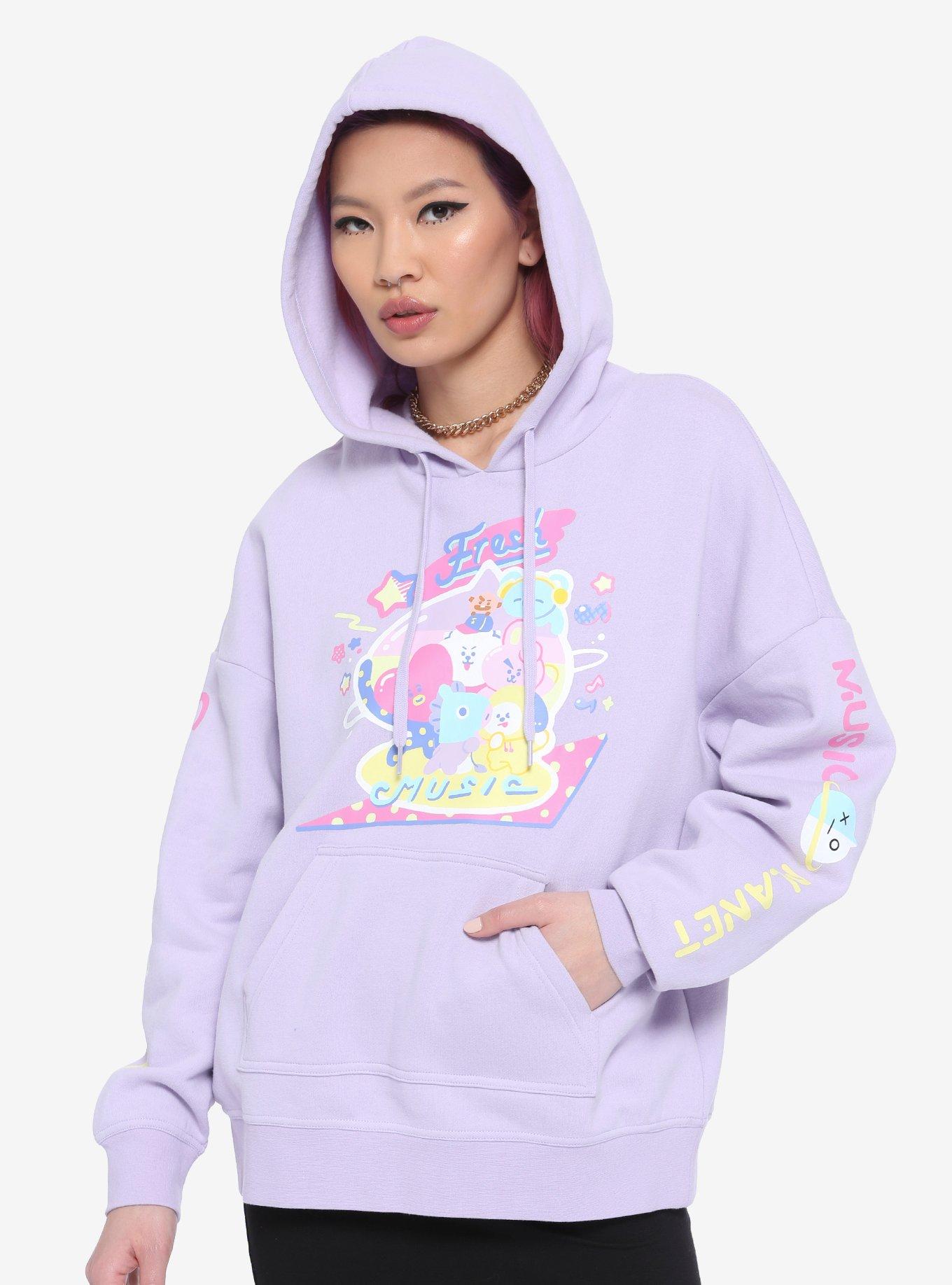 BT21 Music Planet Oversized Girls Hoodie Hot Topic