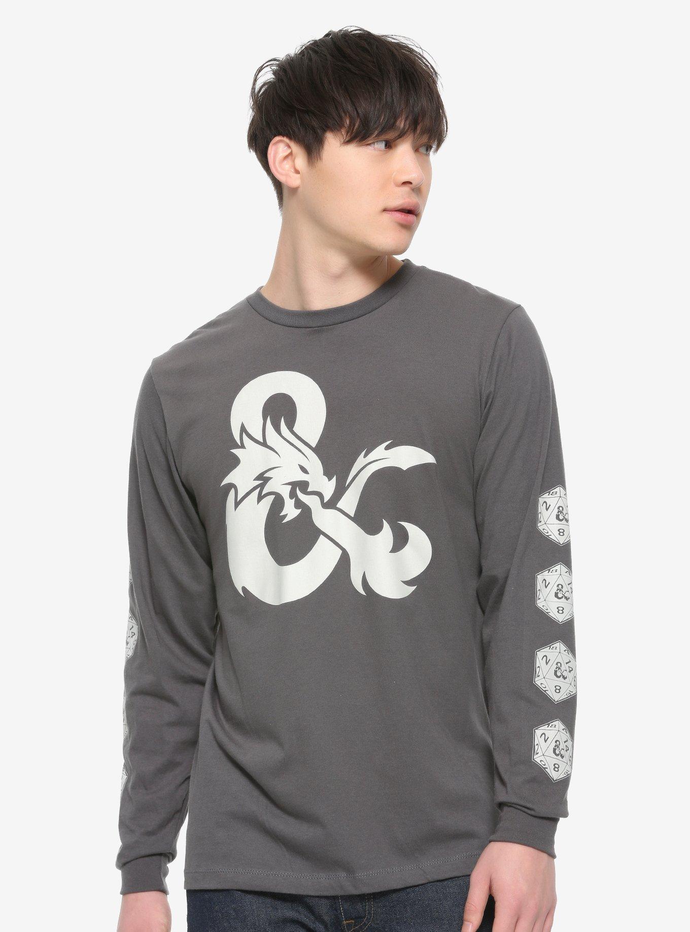 Dungeons & Dragons Logo Long-Sleeve T-Shirt, CHARCOAL, hi-res