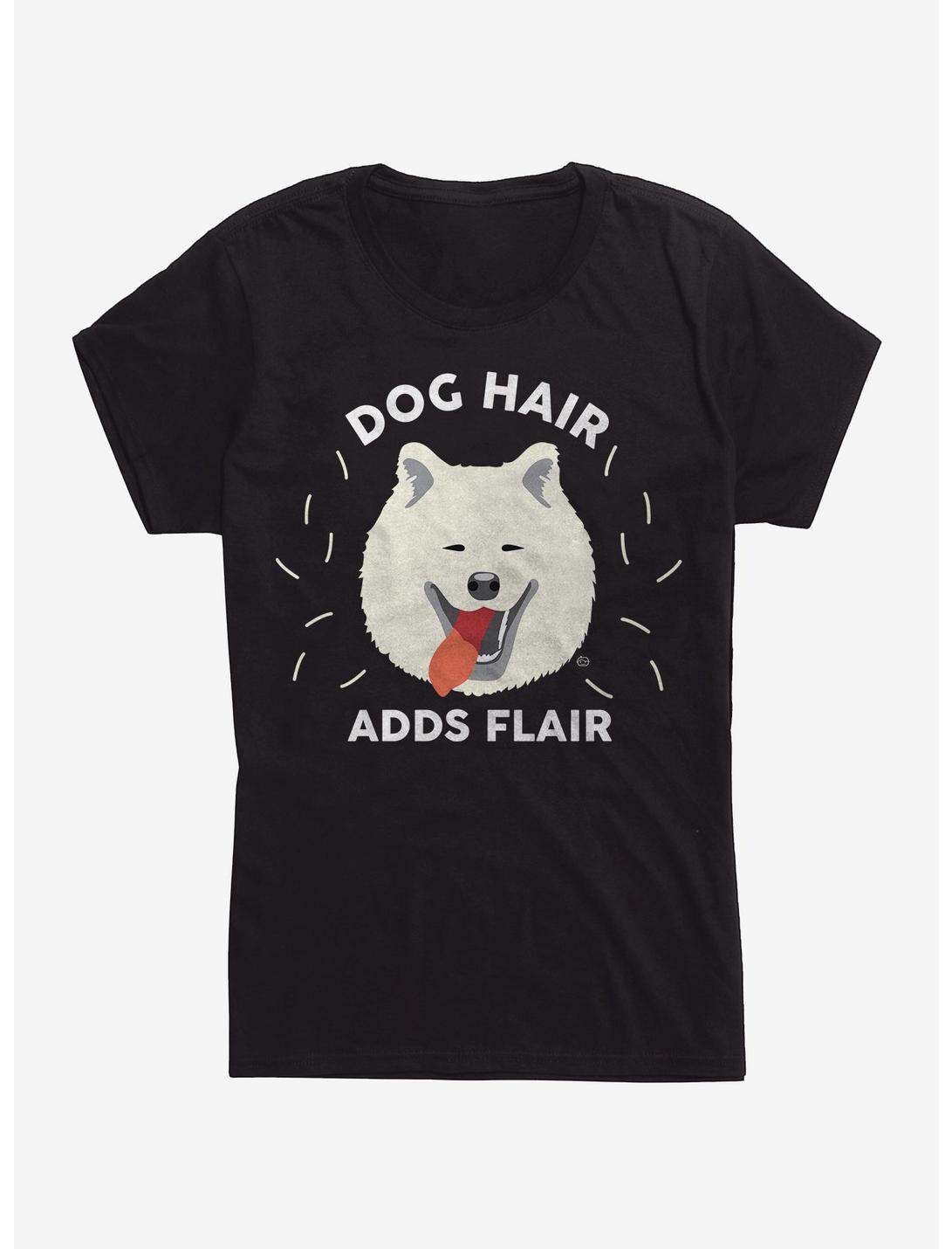 Dog Hair Adds Flair Girls T-Shirt, BLACK, hi-res