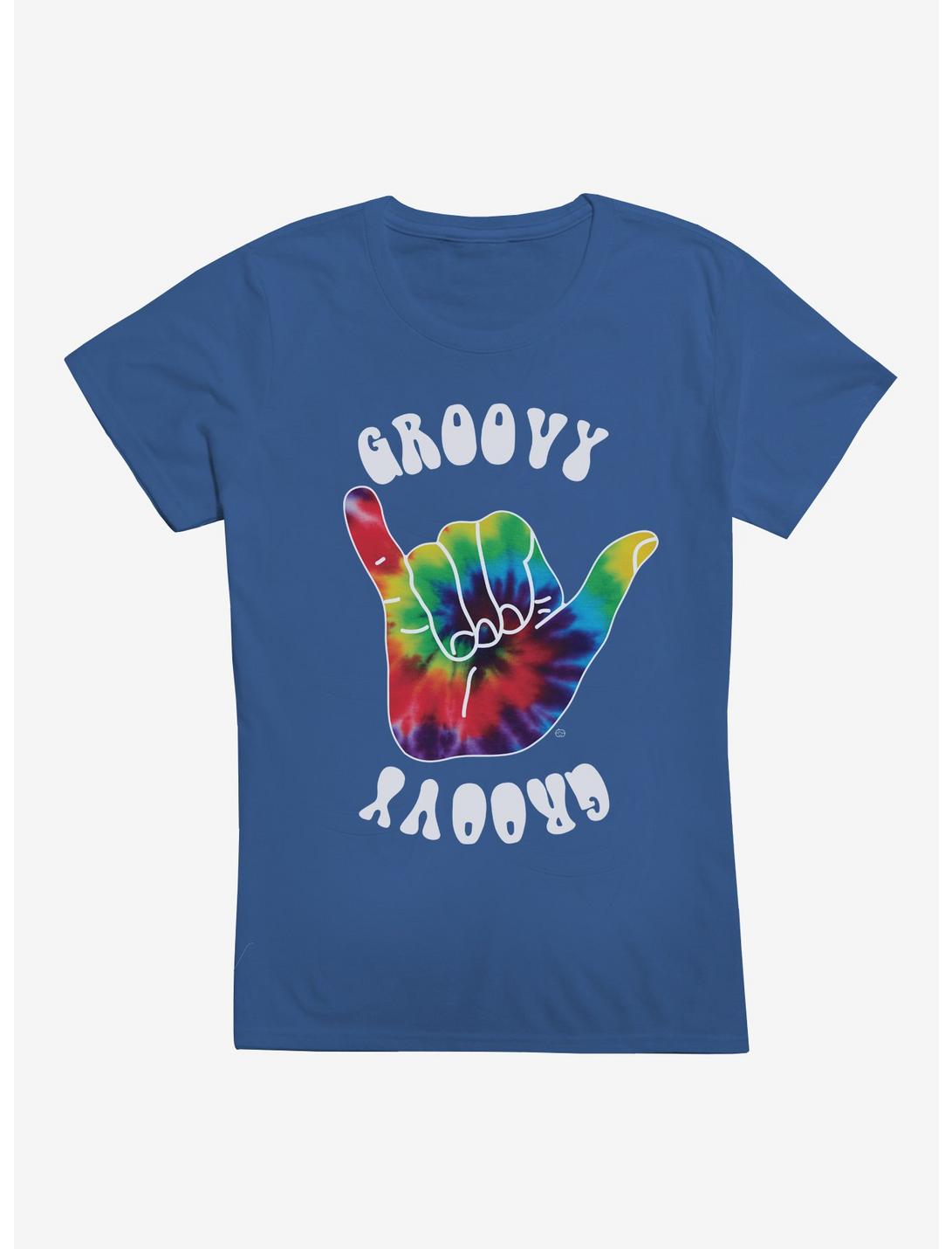 Groovy Hand Tie Dye Girls T-Shirt, ROYAL, hi-res