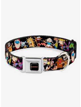 Nickelodeon 90's 13 Character Poses Dog Collar Seatbelt Buckle, , hi-res
