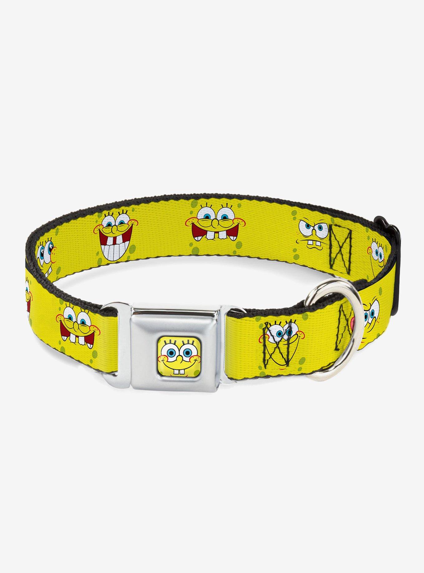 SpongeBob Expressions Dog Collar Seatbelt Buckle, MULTICOLOR, hi-res