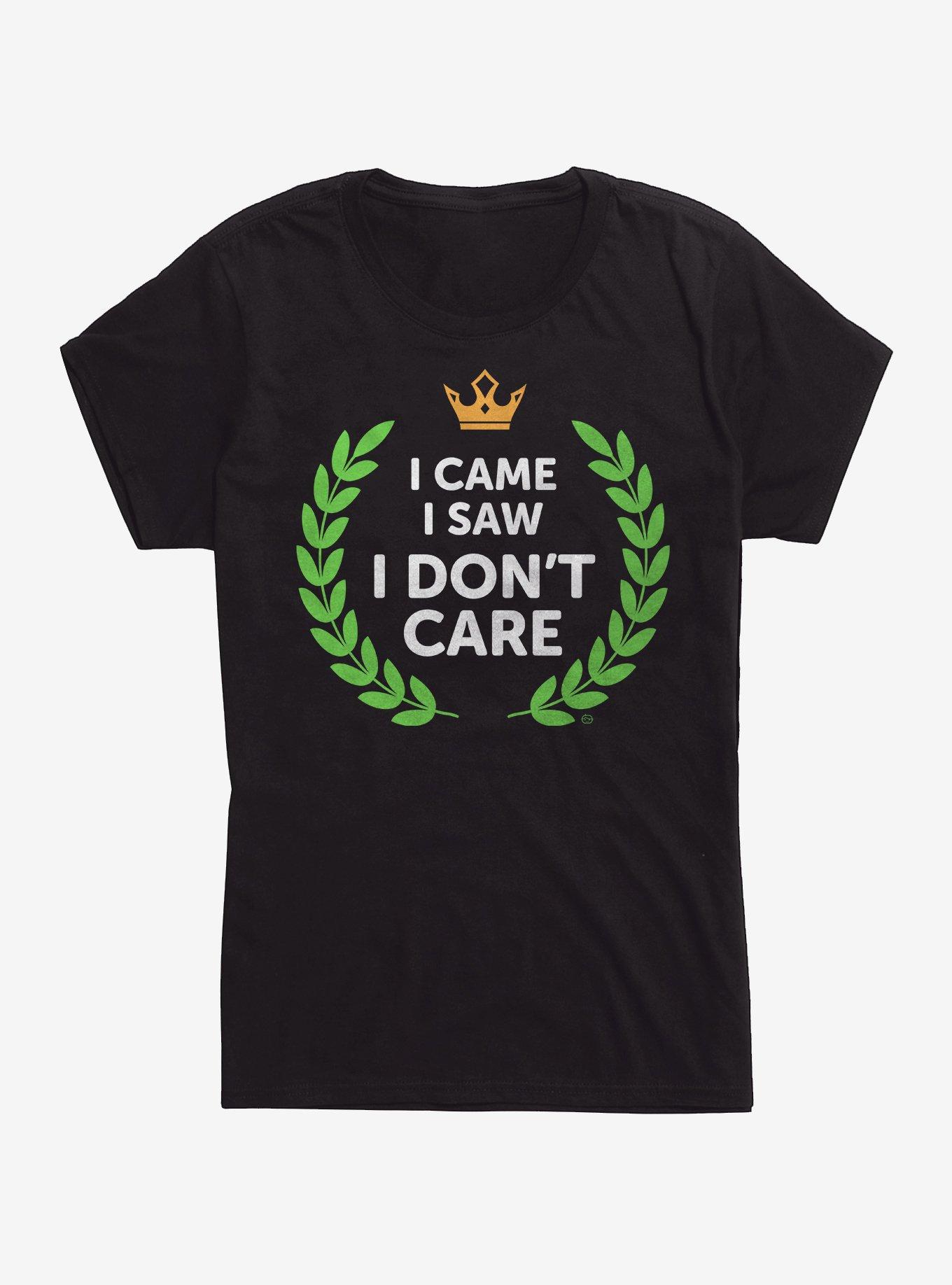 I Came I Saw I Don't Care Girls T-Shirt, BLACK, hi-res