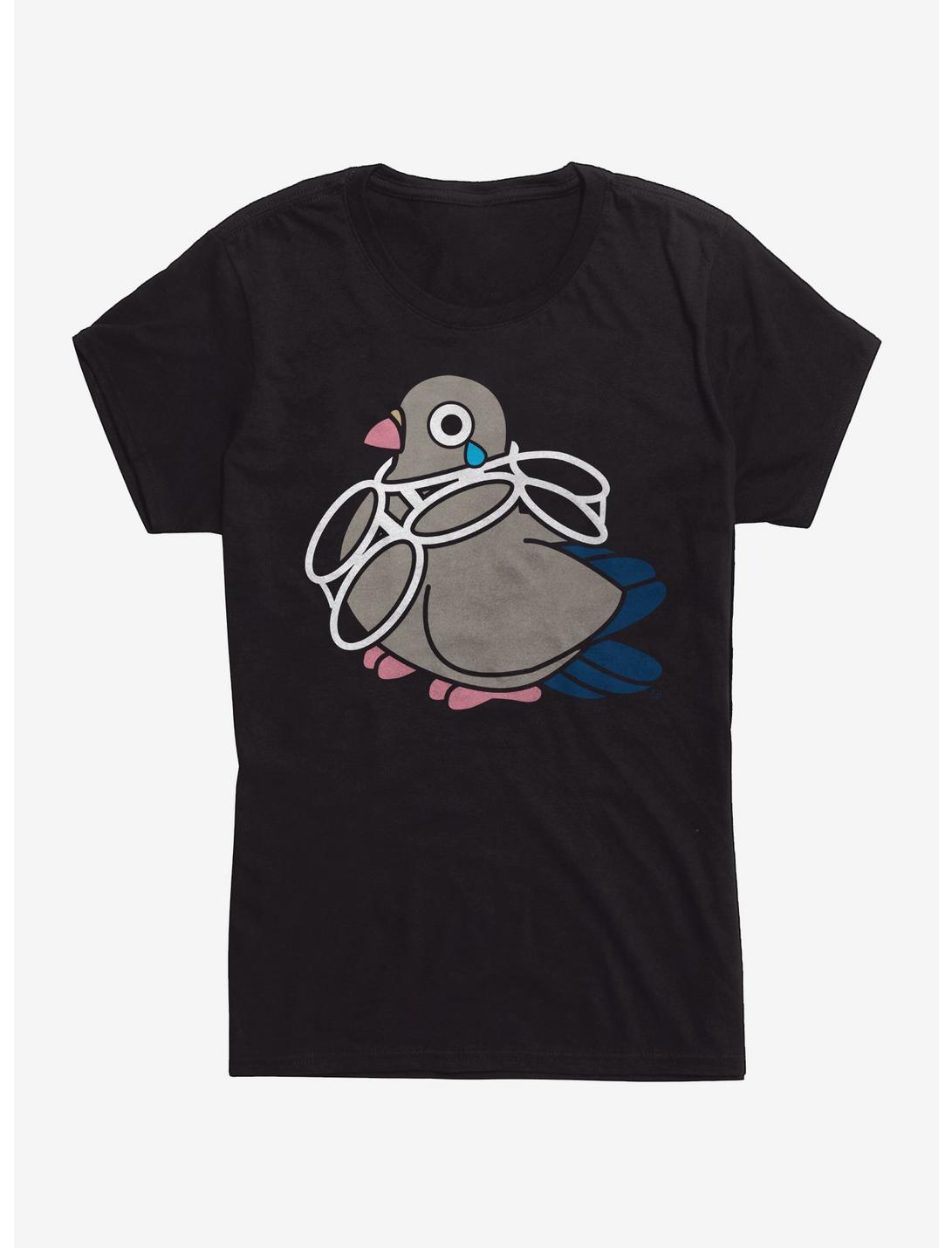 Trash Pigeon Girls T-Shirt, BLACK, hi-res