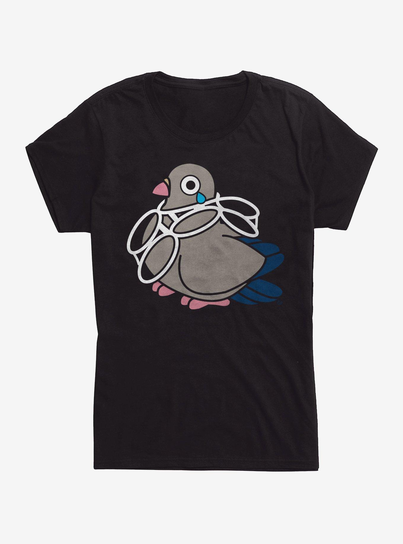 Trash Pigeon Girls T-Shirt, BLACK, hi-res