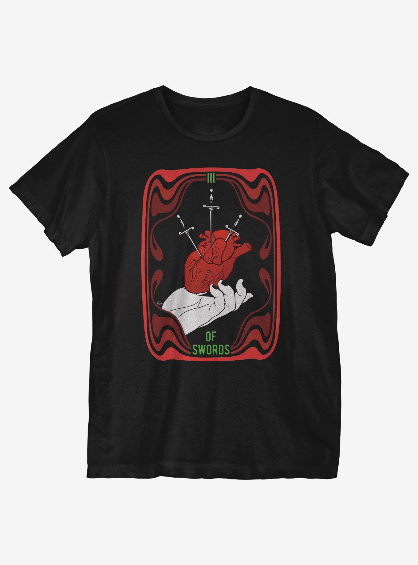 Three Of Swords Heart T-Shirt, , hi-res