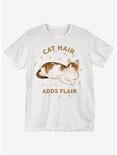 Cat Hair Adds Flair T-Shirt, WHITE, hi-res