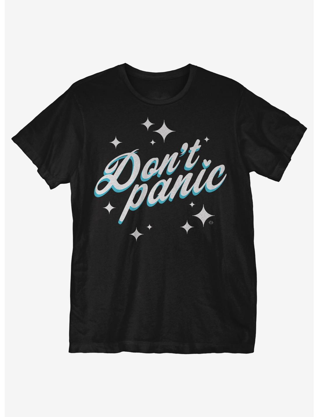 Don't Panic Star T-Shirt, BLACK, hi-res