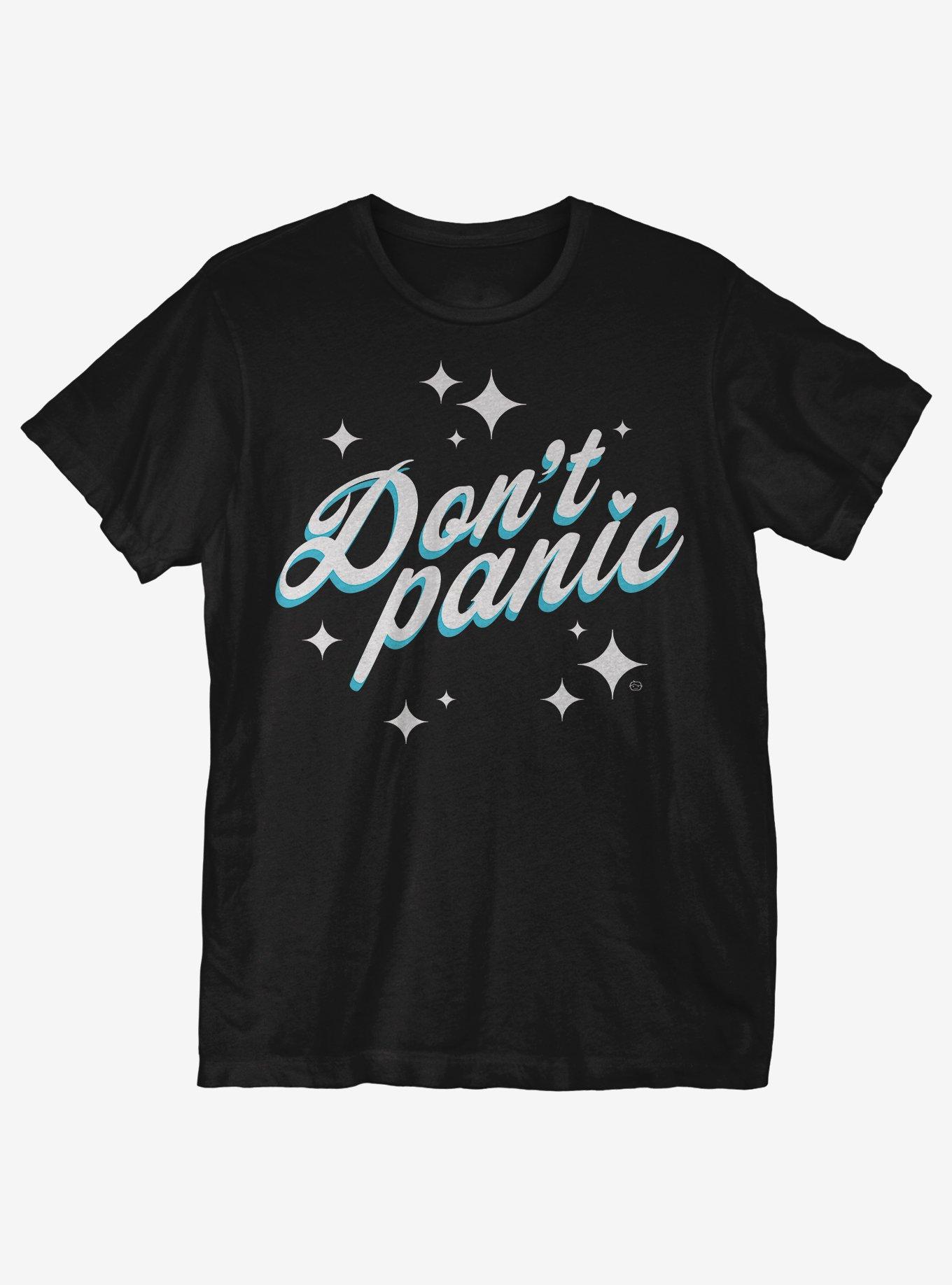 Don't Panic Star T-Shirt, BLACK, hi-res