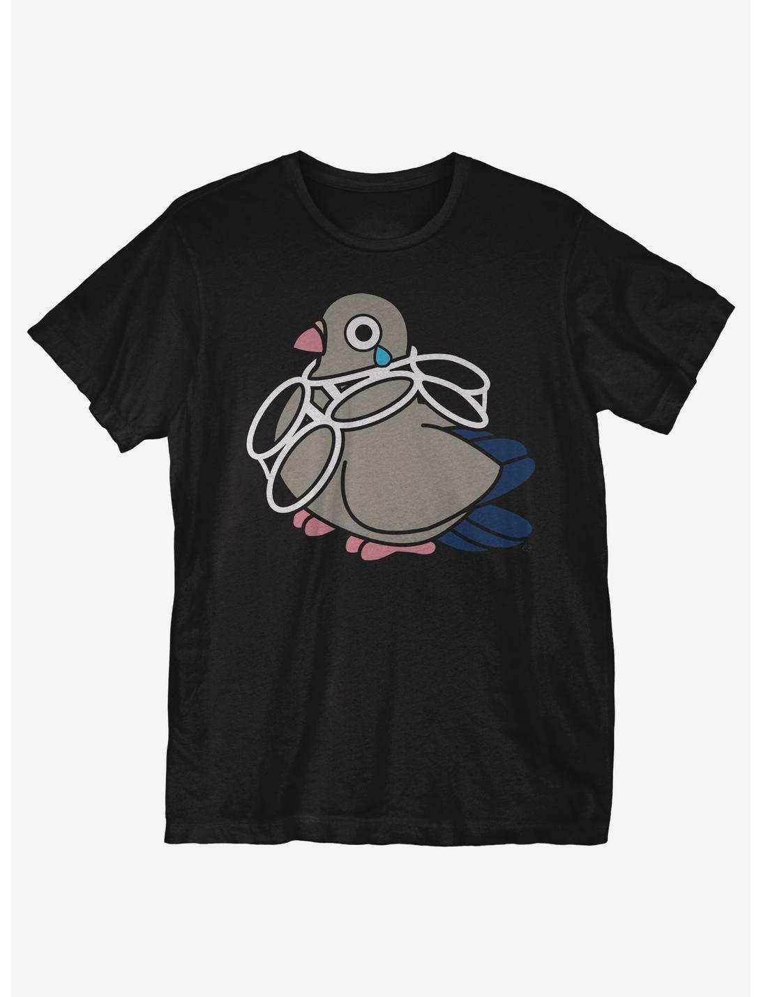Trash Pigeon T-Shirt, BLACK, hi-res