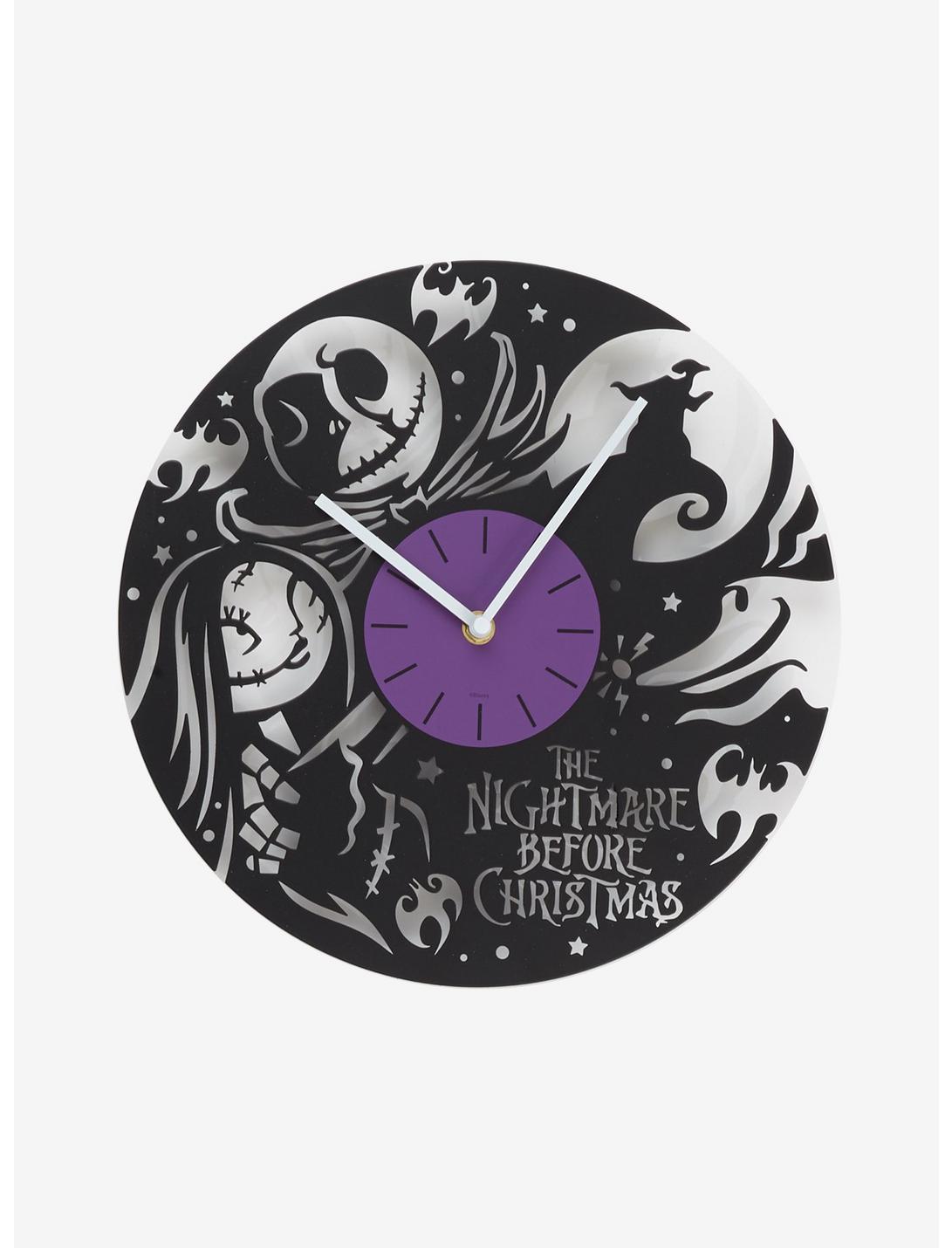 Disney The Nightmare Before Christmas Metal Cutout Clock, , hi-res