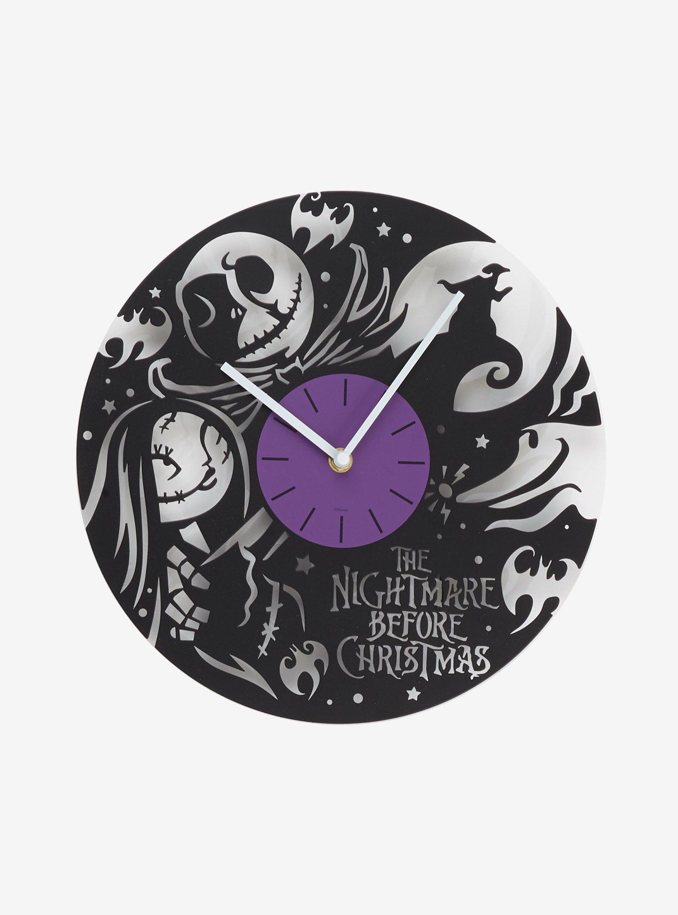 Disney The Nightmare Before Christmas Metal Cutout Clock, , hi-res