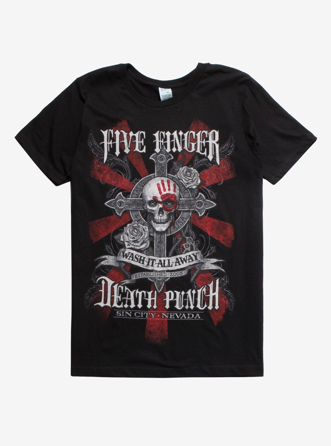 Five Finger Death Punch Wash It All Away T-Shirt, BLACK, hi-res