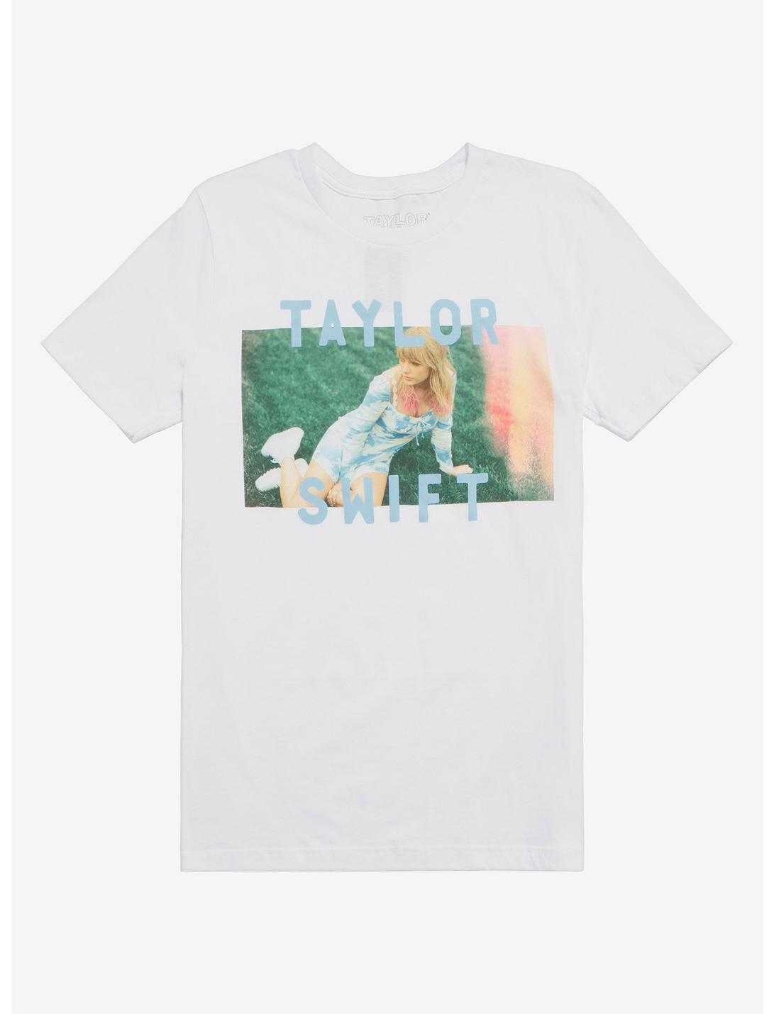 Taylor Swift Grassy Photo T-Shirt, WHITE, hi-res