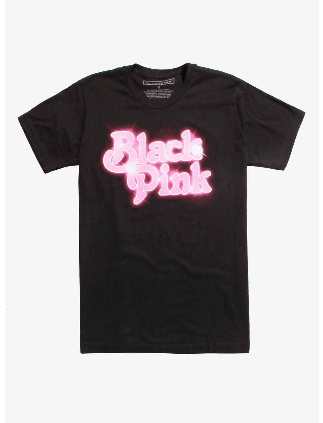 BLACKPINK Glow Logo T-Shirt, BLACK, hi-res