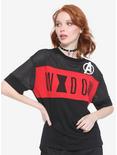 Her Universe Marvel Black Widow Mesh Panel Girls T-Shirt, MULTI, hi-res