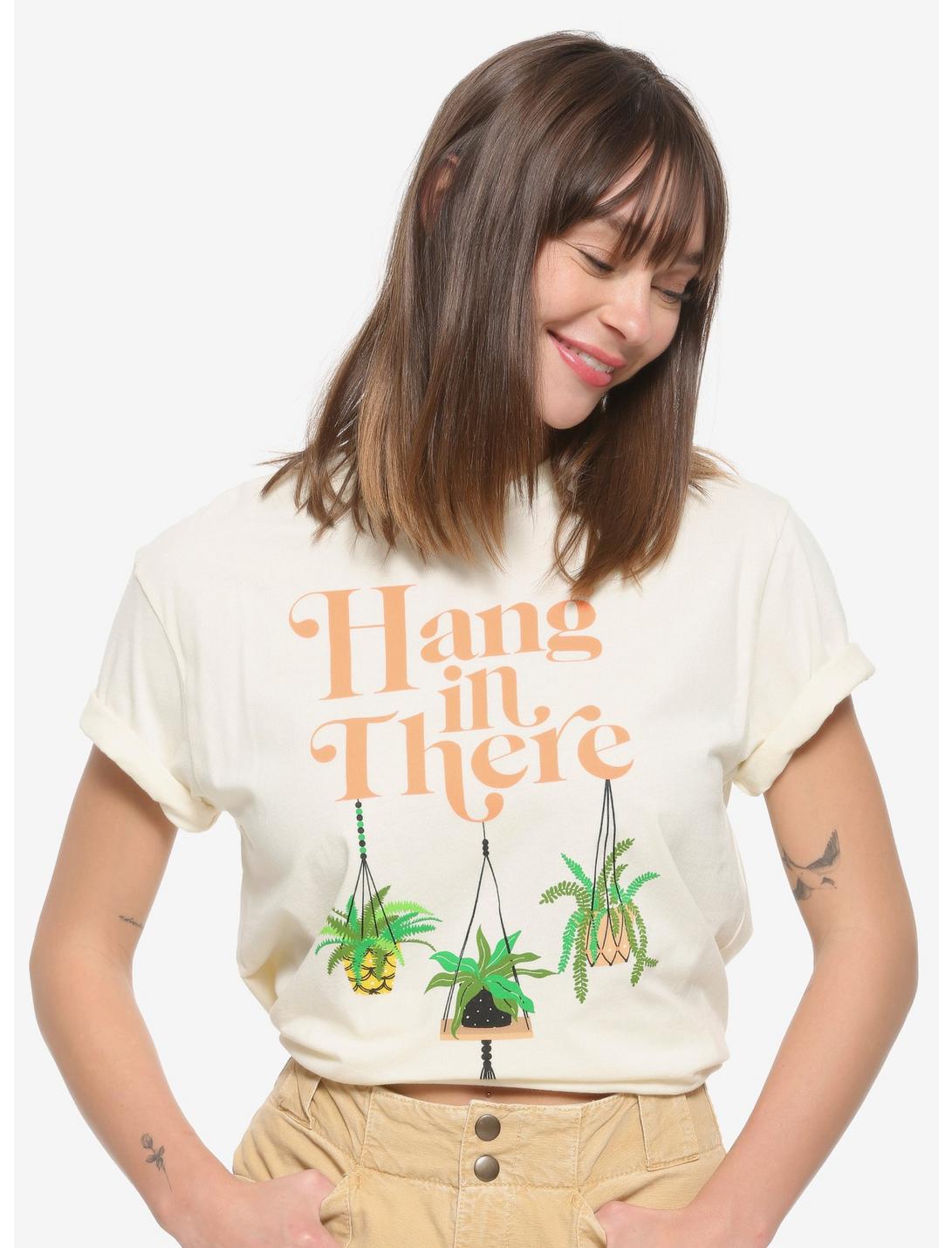 Hang in There Plants Women's T-Shirt - BoxLunch Exclusive, GREEN, hi-res